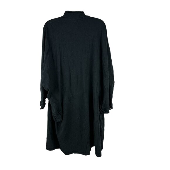 Michelle By Comune Black Open Front Cardigan Size XS 100% Cotton - Picture 3 of 8